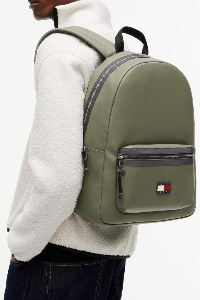 Tommy Hilfiger Elevated Pu Backpack Spanish Olive Größe: OS | Rucksäcke Outlet | Herren | Grün
