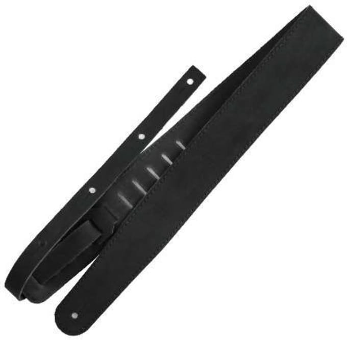 Richter Straps Raw II Contour Waxy Suede Black - Gitaarband