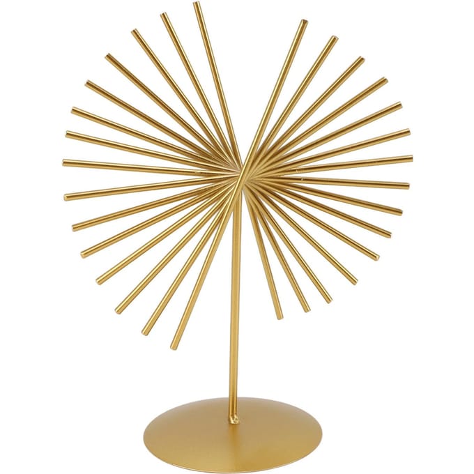 Abstract Ornament Licht Luxe Metaal Geometrische Lijnen Sculptuur Decoratie met Basis voor Thuis brown