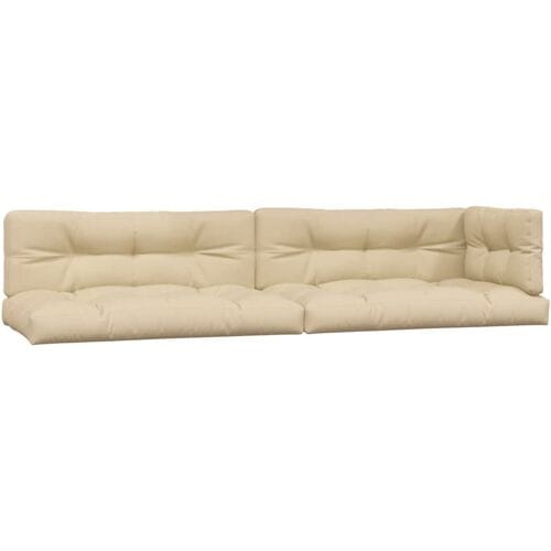 vidaXL Palletkussens 5 st stof beige