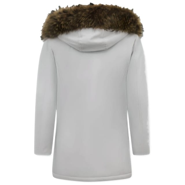 Matogla Winterjas met echte bontkraag slim fit