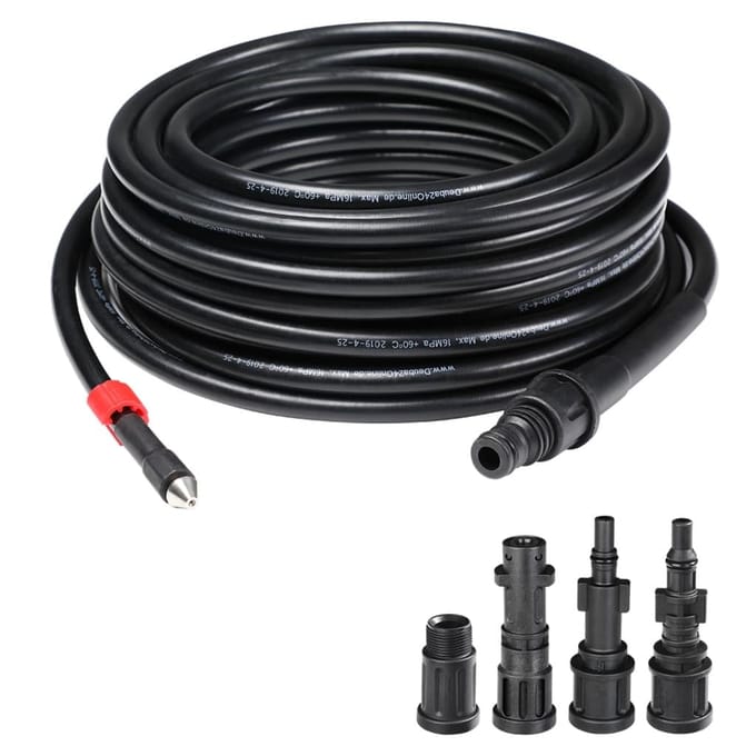 Deuba Rioolreiniging set -15 m 160 bar - incl. 4 Adapters