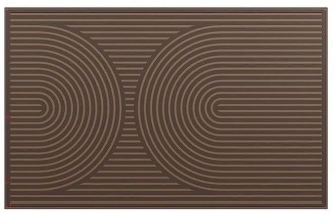 MD Entree - Deurmat - Ribmat - Curves - Archy - Taupe - 50 x 80 cm - 100% PET