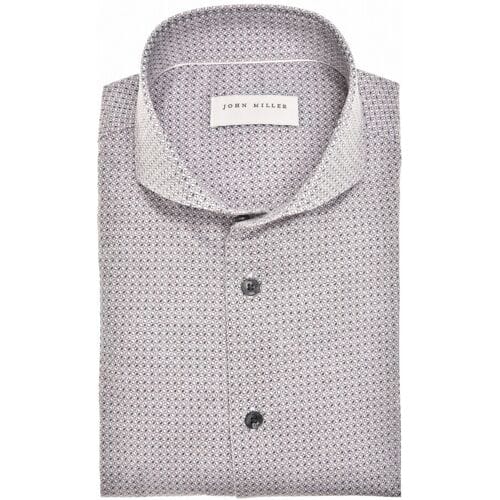 John Miller Overhemd Fine Fantasy Abstract Pattern Easy Care Cotton Donker Rood / male
