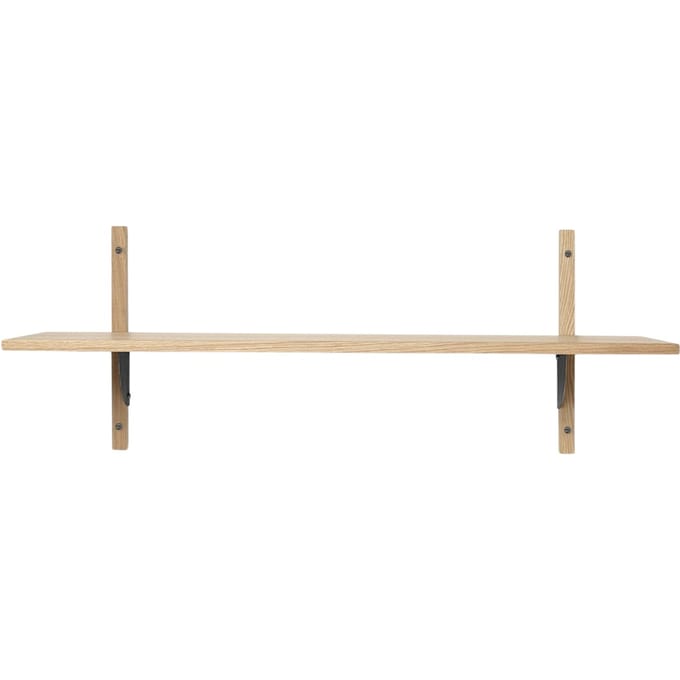 Ferm Living Sector Wandrek - eiken - zwart messing - 1 Wandplank - breed