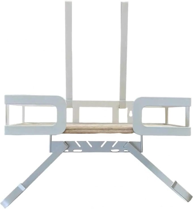 Strijkplank Organizer - Strijkijzer Houder - Strijkbenodigdheden Opbergen - Ruimtebesparend Ontwerp - 315 cm Lengte - Wit