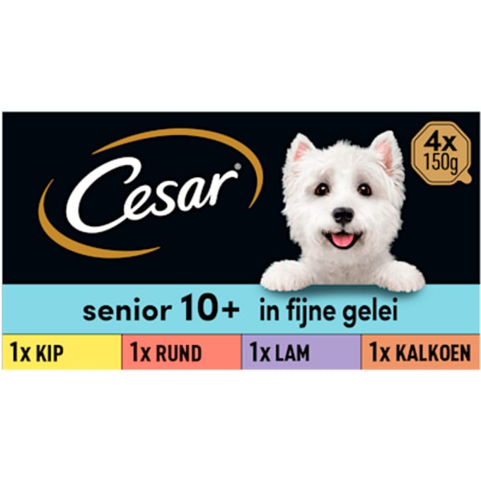 Cesar Alu Multipack Senior - Hondenvoer - 4x150 g