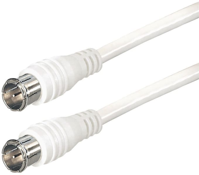 F-quick (m) - F-quick (m) coaxkabel / recht - wit - 15 meter