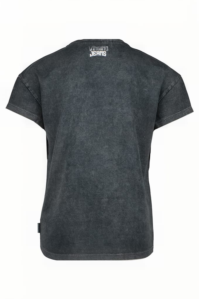 Vingino Hannie Washed Black Maat: 2 | T-Shirts Outlet | Unisex | Grijs