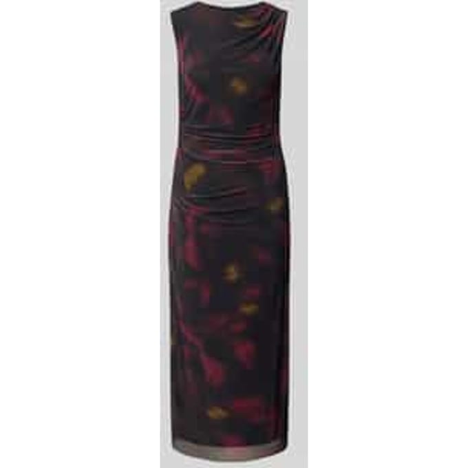 Slim fit midi-jurk met all-over bloemenmotief