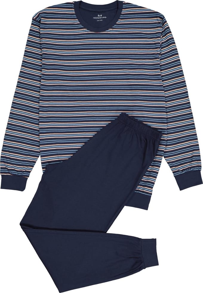 Gotzburg heren pyjama - blauw gestreept