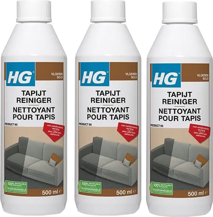 HG Tapijtreiniger 500 ml 3-pack met KD spons