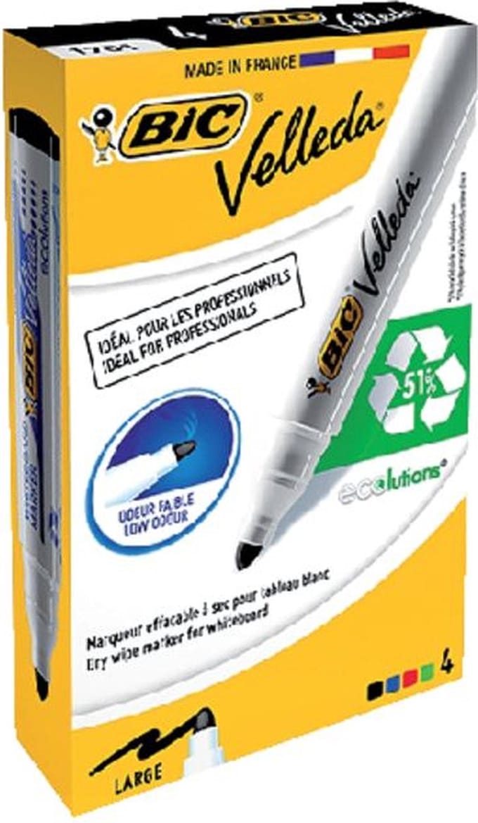 Whiteboardmarker bic 1701 rond l assorti