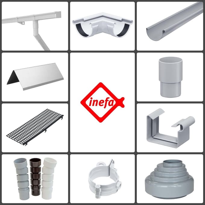 Halfronde Dakgoot Set voor Carport of Terras, 100mm, 4 Meter, Wit