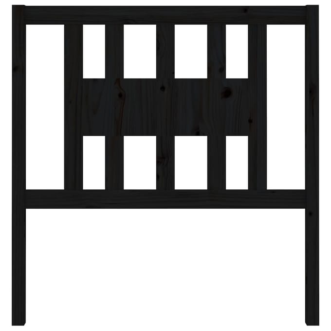 vidaXL - Hoofdbord - 96x4x100 - cm - massief - grenenhout - zwart