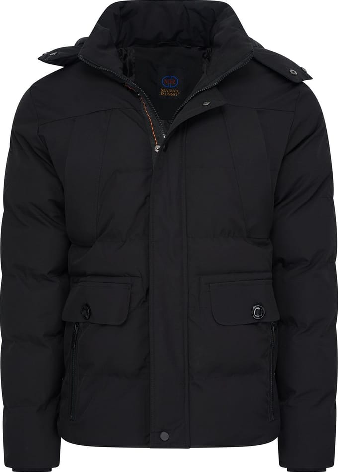 Mario Russo Ranger Jacket - Jas Heren - Winterjas Heren - Waterafstotend - Winddicht - Zwart - XL