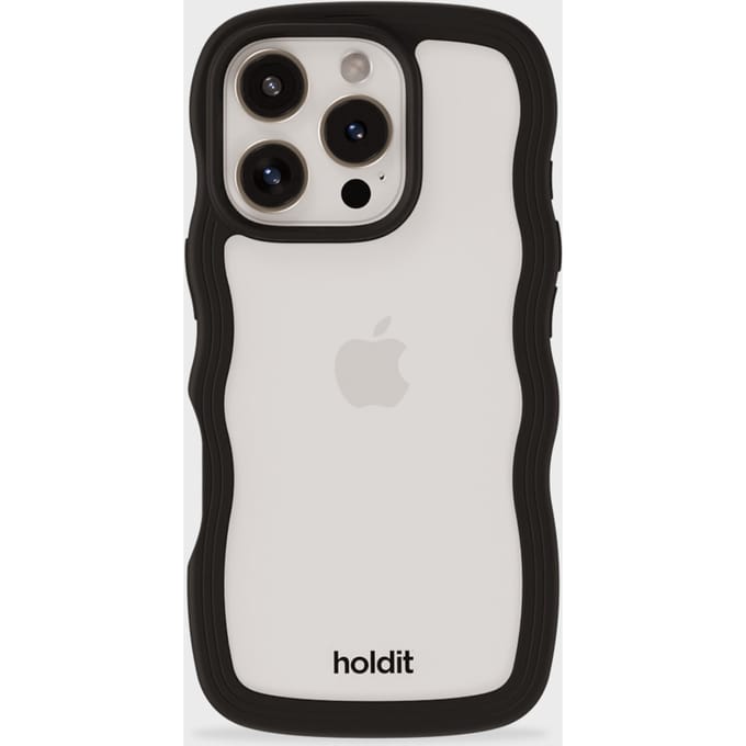 Phone Case Wavy Black/Transparent iPhone 16 Pro
