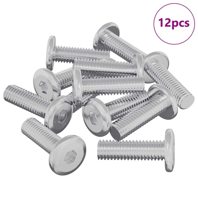 vidaXL Schroef 12 pcs Zilver 8 x 25 mm Staal