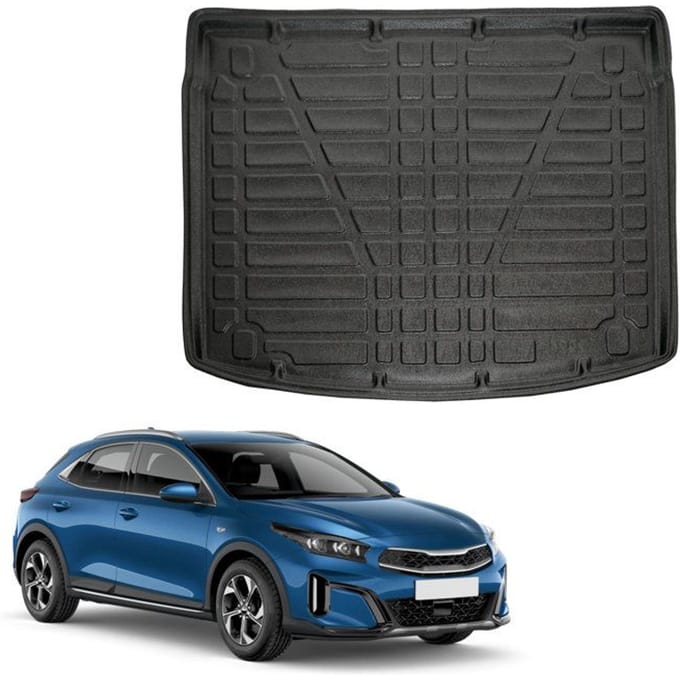 Bac de coffre sur mesure - SCOUTT - Kia X-Ceed (depuis 2019) - Noir mat - Antidérapant - Bord haut