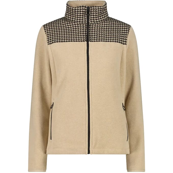 Damesfleece CMP Houndstooth-Print