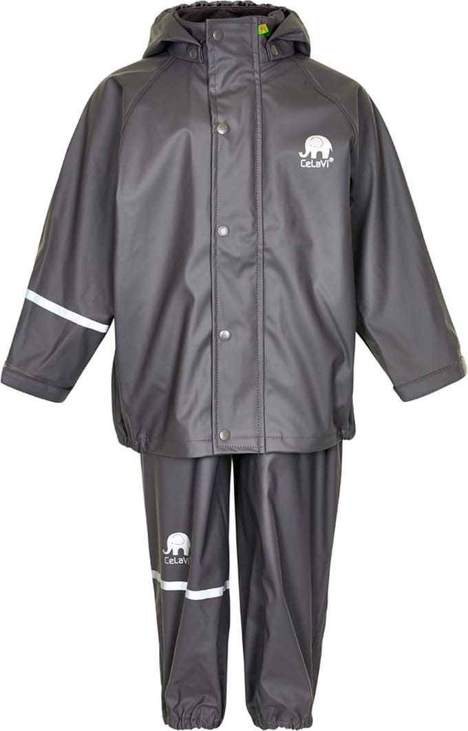 CeLavi Regenpak kinderen - Grijs - maat 110 (110-116cm)