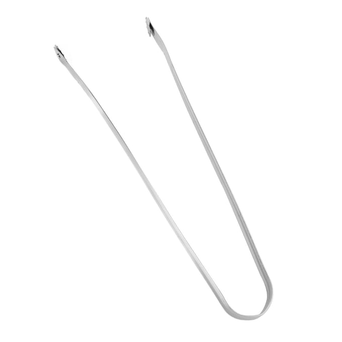 BBQ Worst Draaitang RVS Lange Handgreep Anti-Slip Worst Grilltang voor Bacon white