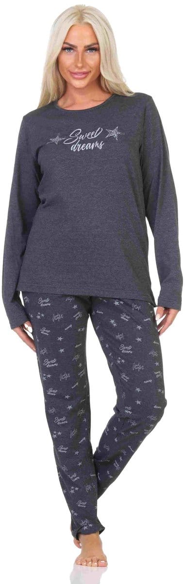 Normann dames pyjama lange mouw in sterrenlook