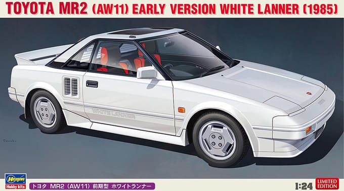 Hasegawa Modelbouwpakket Auto - 20656 Toyota MR2 (AW11) Early Version White Lanner 1985 Plastic - 1:24 - Modelbouw
