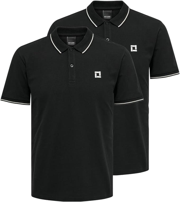 Only & Sons Heren poloshirt 2 pack Onsefletcher