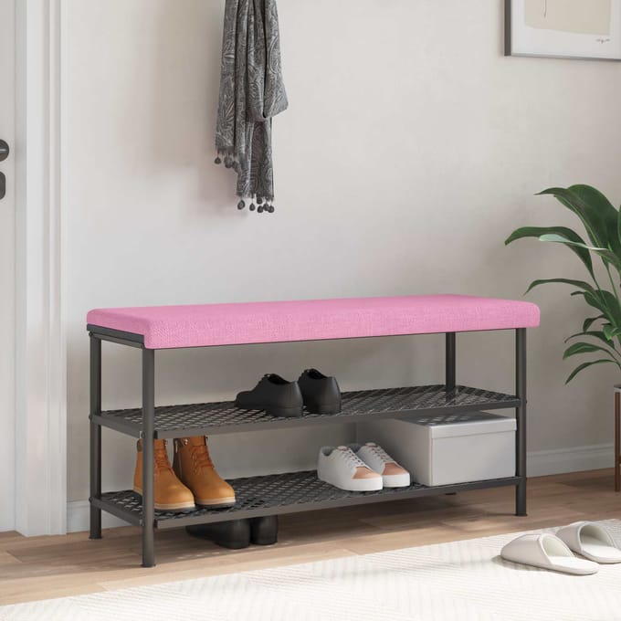 vidaXL - Bankkussen - Stof - Roze - Diepte - 35 - cm