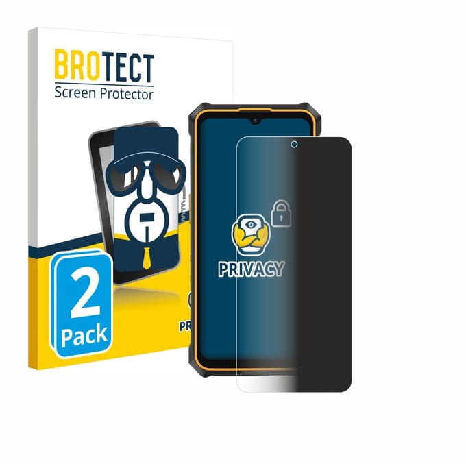 BROTECT - privacy screenprotector voor Ulefone RugKing 3 Pro - Folie Beschermfolie Blauwlichtfilter 2 Stuks