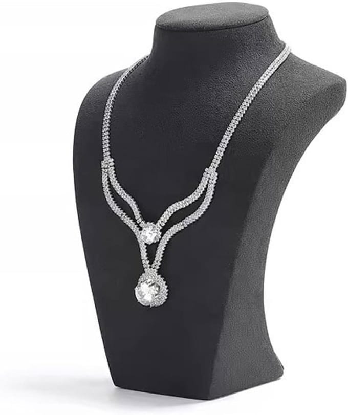 Sieraden Display Buste - Hanger Ketting Stand - Sieraden Presenteren - 3-Dimensionaal Ontwerp - 21.5 x 11 x 31.5cm - Zwart