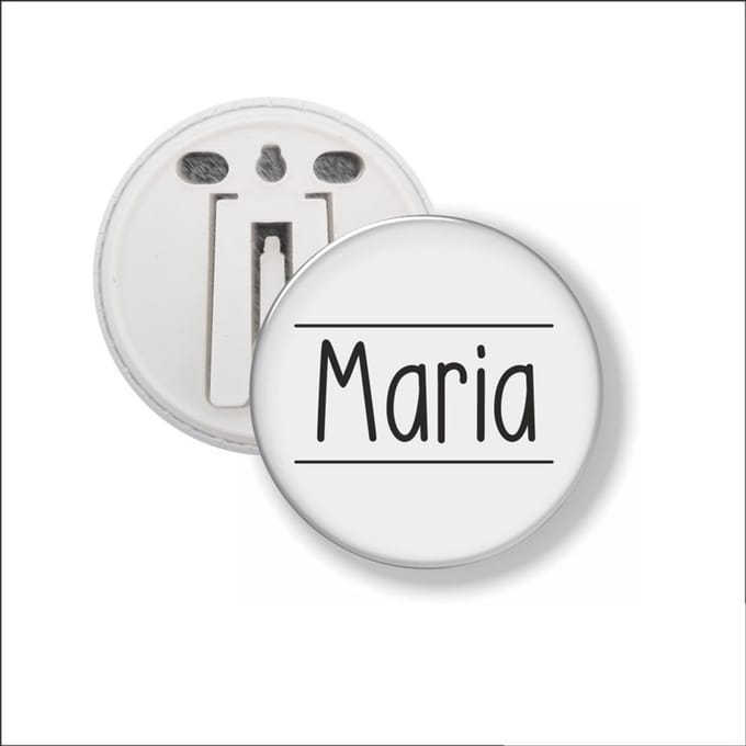 Button Met Clip 58 MM - Maria