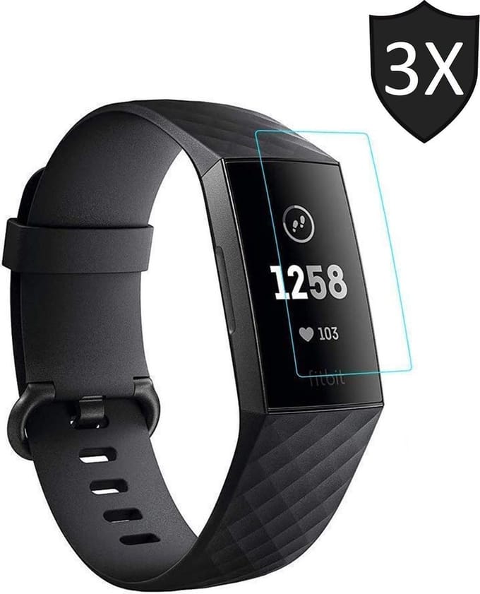 Screenprotector geschikt voor Fitbit Charge 3 van iCall - Crystal Clear - 3 stuks