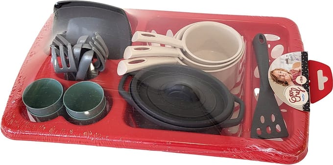 Ecoiffier 100% Chef Afwas Droogrek met Eetset -23dlg.