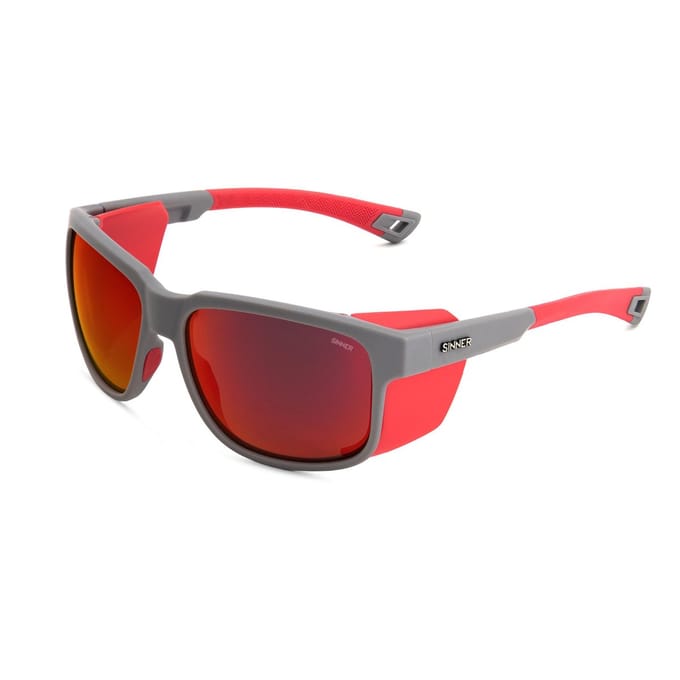 SINNER Kaplan - Zonnebril - Grijs - Rode lens - Unisex - One size