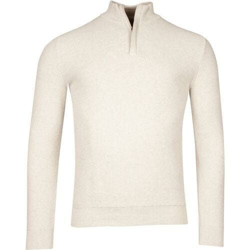 Baileys Trui Half Zip Structure Knit Zip Collar Kitt Melange / male