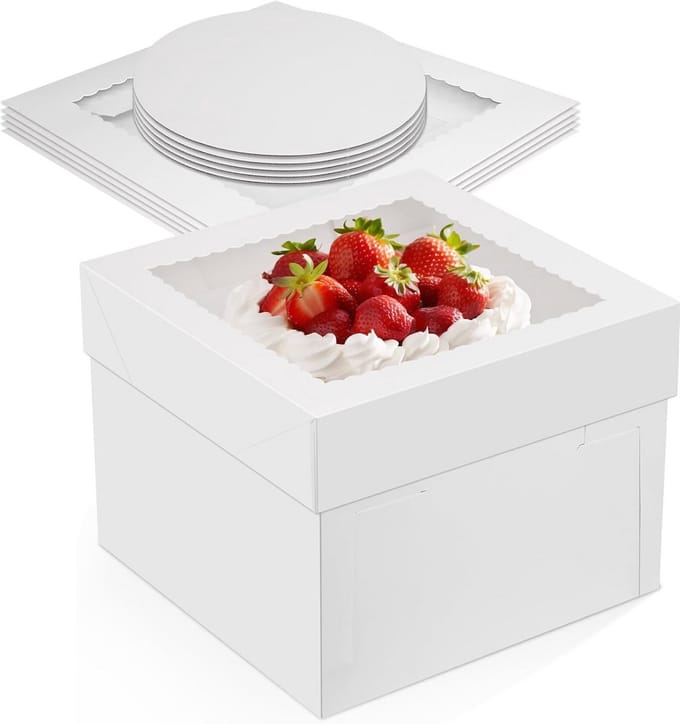 Set van 5 stevige taartdozen 10 inch voor gebak en taarten