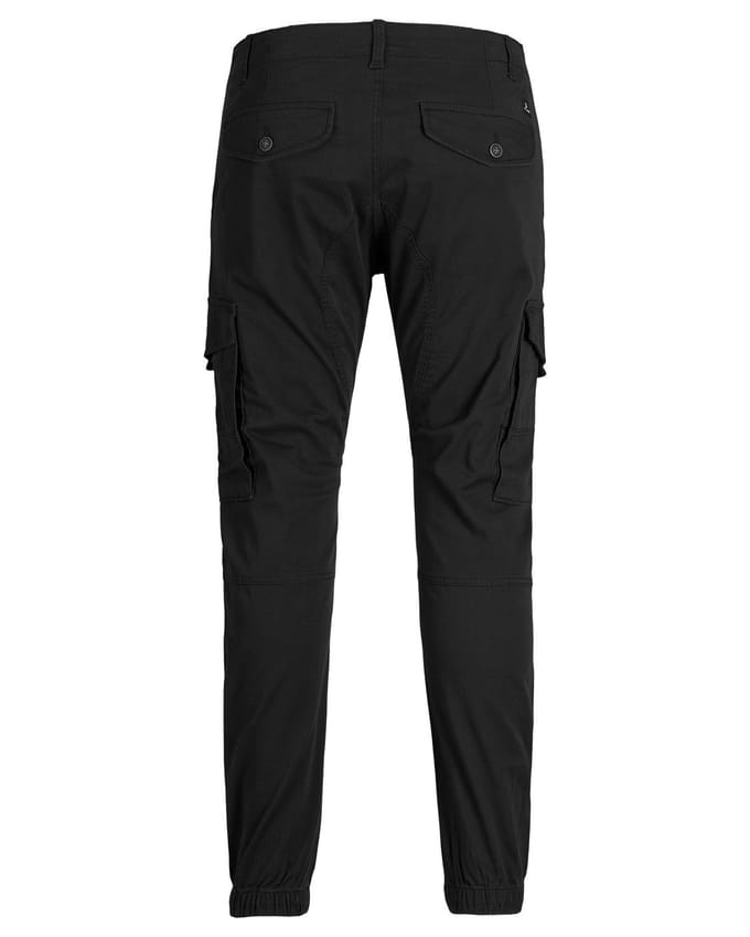 JACK & JONES Herenkleding - JPSTPAUL FLAKE CARGO NOOS Regular Fit Broek in het Zwart, Maat 28 | Functionele Cargobroek