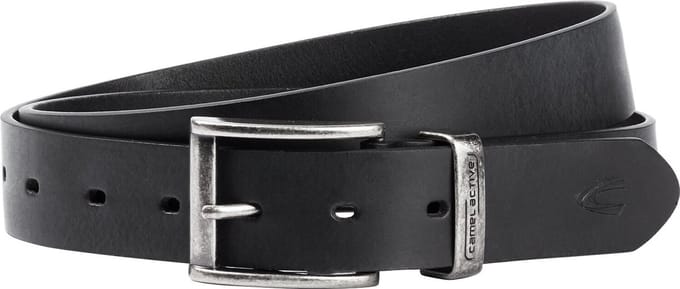 camel active Riem van hoge kwaliteit leer - Maat menswear-S - Zwart