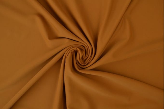 Lycra stof - Donker okergeel - 1 meter - Per meter - 155cm breed
