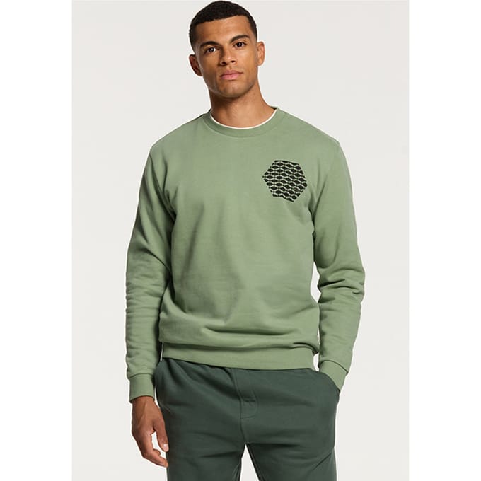 Shiwi Hammam Tile Sweater Hedge Green Größe: M | Pullover Outlet | Herren | Grün