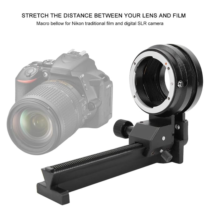 Macro Close Up Balg voor Nikon F Mount Lens D2Xs D2Hs D2X D2H D1X D1H D1 D7100 black