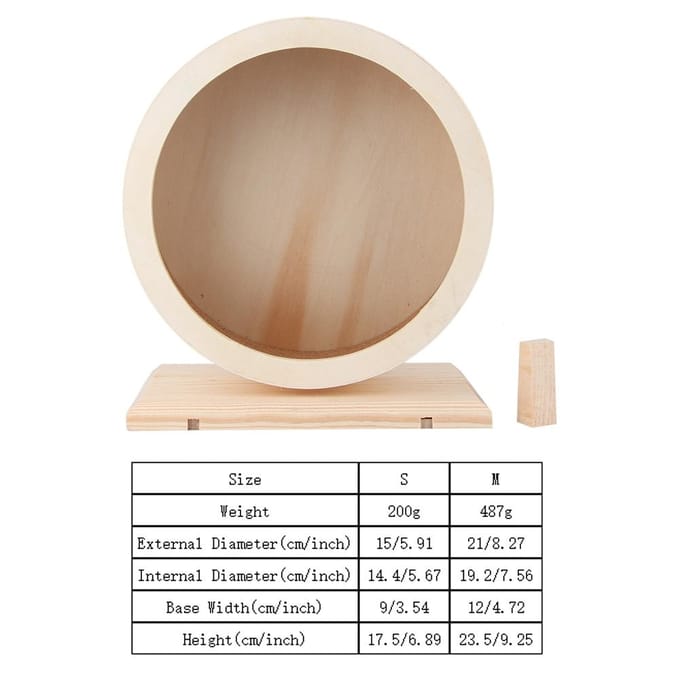 Hamster Kleine Huisdieren Houten Huis Grappig Wiel Rennen Rust Nest Spelen Oefenspeelgoed(S) Small beige