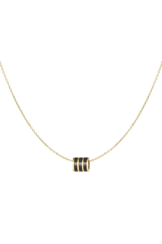 Goudkleurige Ketting Bedel - Zwart/Goud