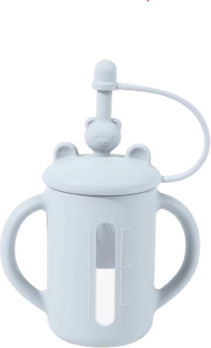 Rietjesbeker - Drinkerbeker - Antilek beker - Sippy cup - Baby - Peuter - 150ML - Grijs