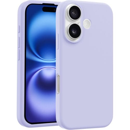 Coverzs luxe siliconen hoesje geschikt voor iPhone 16 (paars) - shockbestendig, premium bescherming, duurzaam