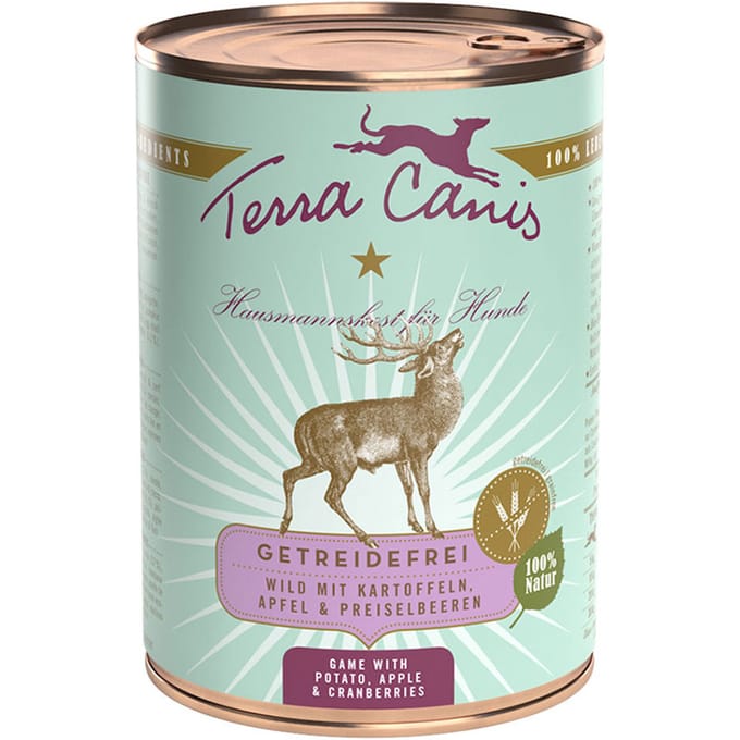 Voordeelpakket Terra Canis Graanvrij 12 x 400 g - Wild met aardappel, appel & veenbessen