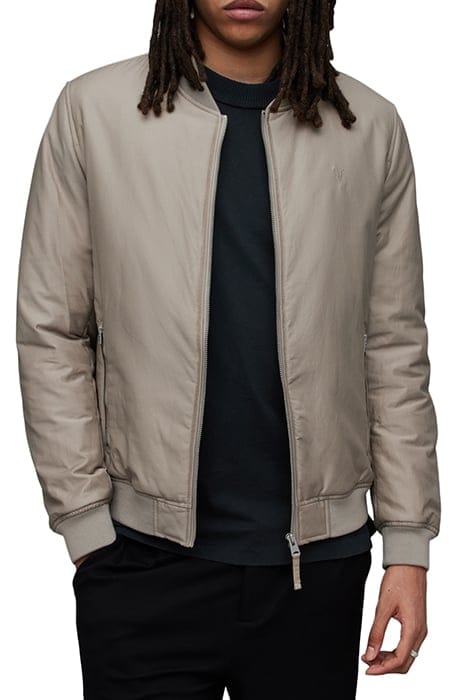 AllSaints Withrow Bomber Stone Taupe Größe: XXL | Bomberjacken Outlet | Herren | Schwarz