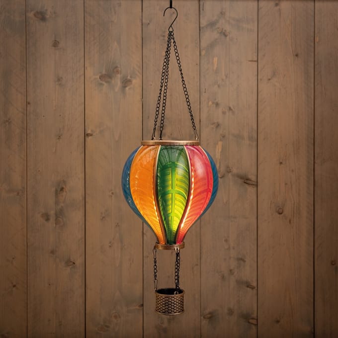 Solar luchtballon | 40 LED’s | Vlam-effect | 29x86 cm | Multicolor | Anna's Collection